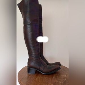 Elegant Brown Over the Knee Boots